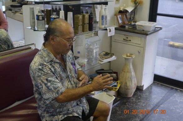 Bob healing my knee.