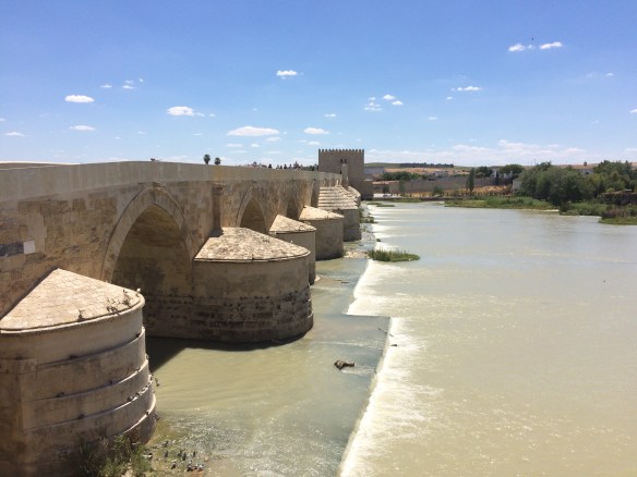 View from the Roman bridge across the Guadalquivir River toward the Museum of Al-Andal Life