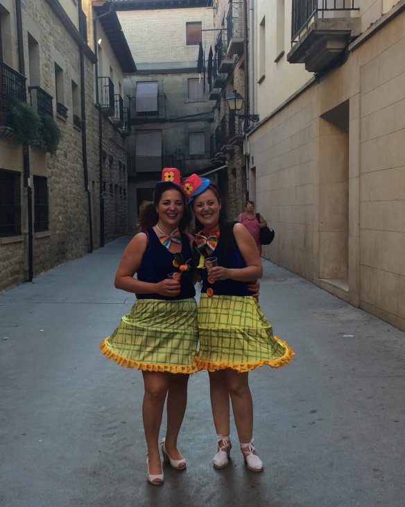 Festive ladies at the Festival of San Juan, La Guardia