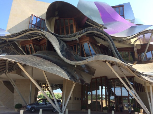 Frank Gehry's astonishing building at the Marques de Riscal Winery
