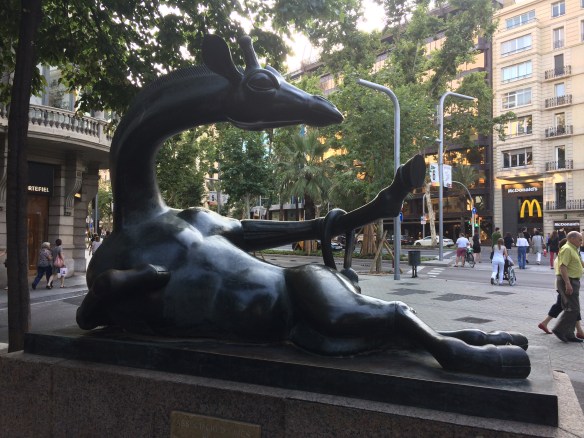 Sexy giraffe sculpture in Barcelona. For some reason.