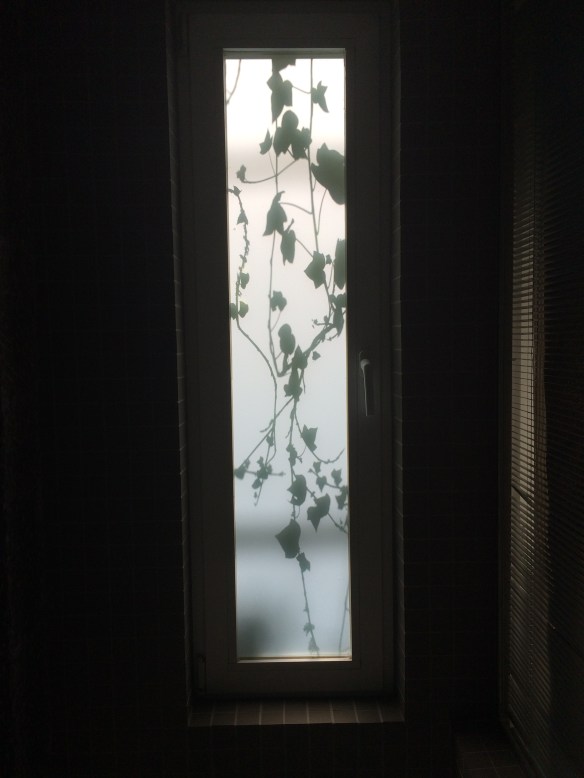 Window in our bathroom at the Gran Derby Hotel in Barcelona. Just thought it was pretty.