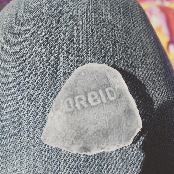 This bottle bottom says "FORBID."