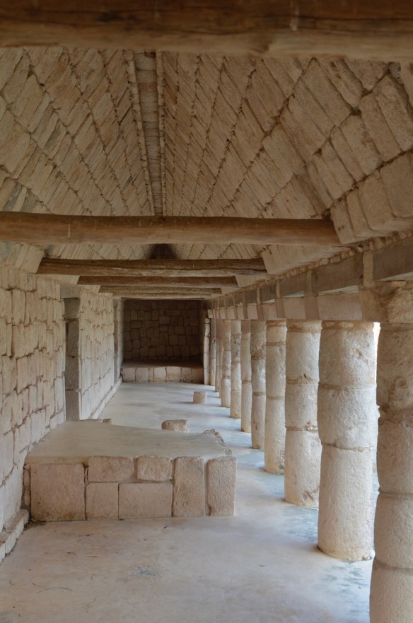 The pillars at Uxmal resemble Doric columns, but without the fluting along the sides.