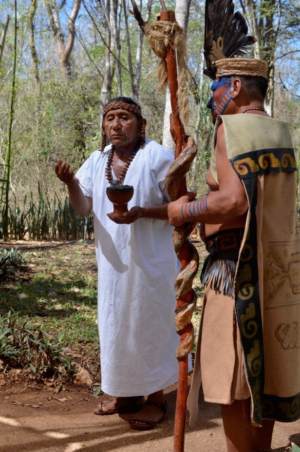 The "Mayan chocolate ceremony" at the Museo de Chocolate.